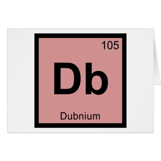Db - Chimie du Dubnium Symbole du tableau périodiq (Devant horizontal)