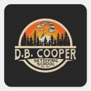 DB Cooper Classic  Square Sticker