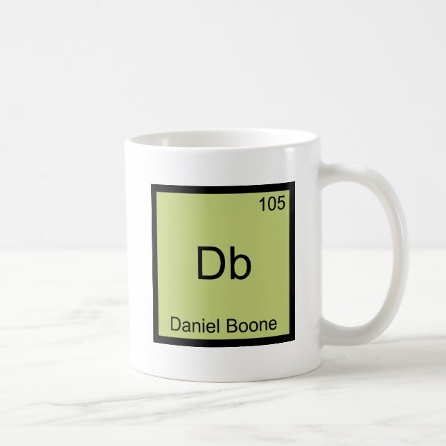 Db - Daniel Boone Funny Chemistry Element Symbol Coffee Mug (Right)