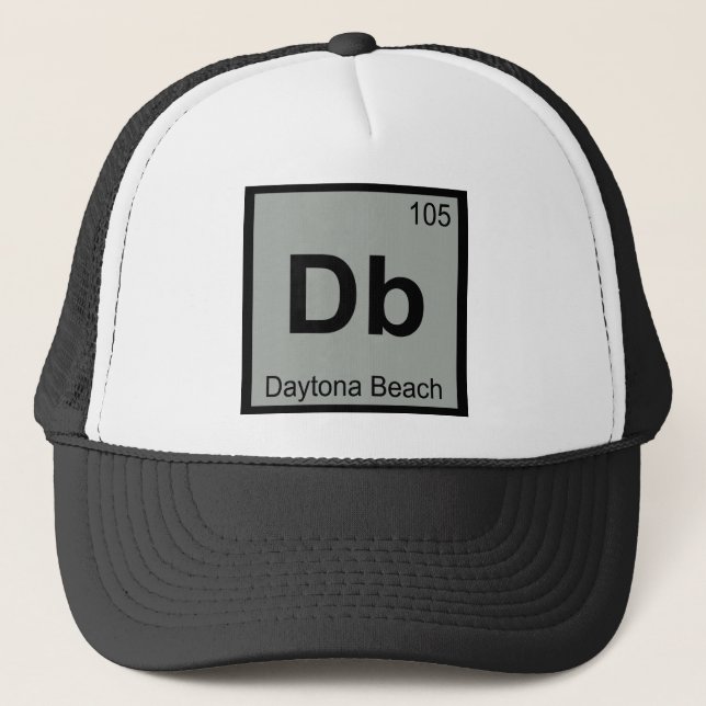 Db - Daytona Beach Florida City Chemistry Symbol Trucker Hat (Front)