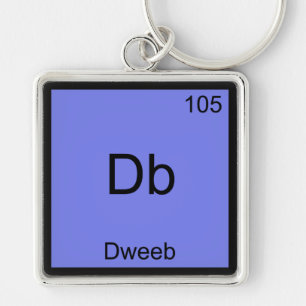 Db - Dweeb Funny Chemistry Element Symbol Tee Keychain
