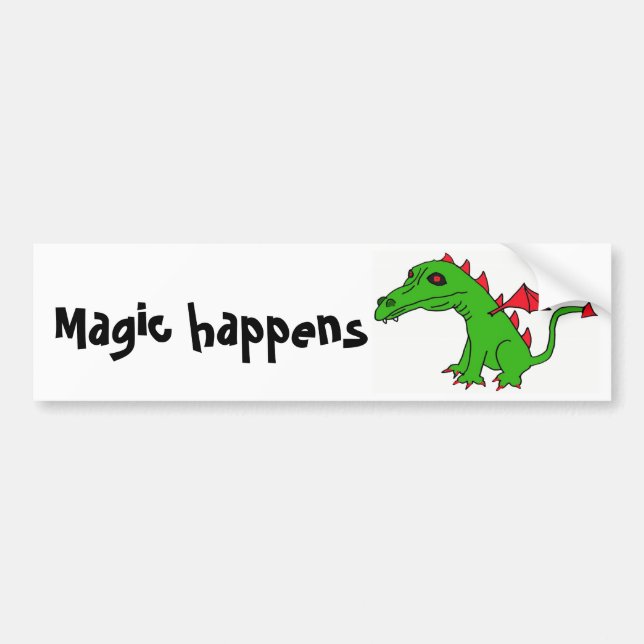 DB- Magic happens bumper sticker (Front)