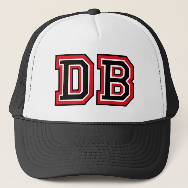 "DB" Monogram Trucker Hat (Front)