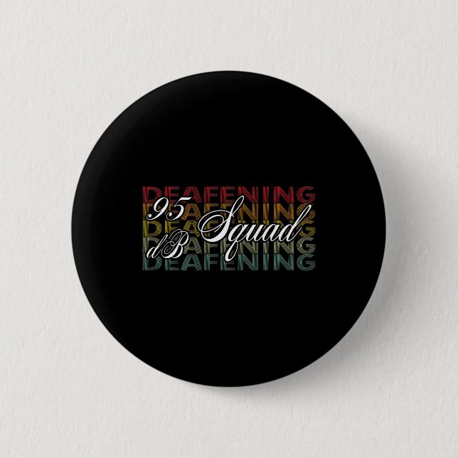 Db Squad Hand Sign Language Hearing Loss Awareness 2 Inch Round Button (Front)