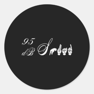 Db Squad Hand Sign Language Hearing Loss Awareness Classic Round Sticker
