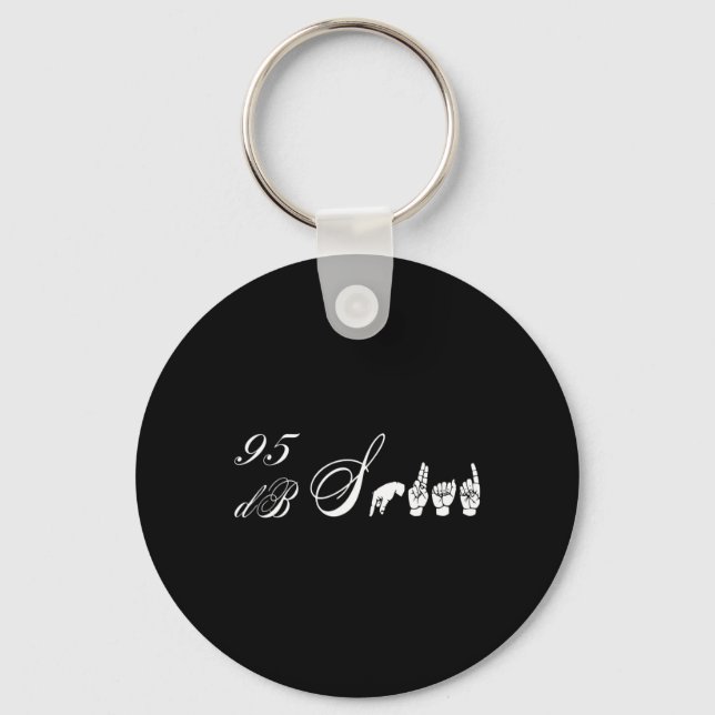 Db Squad Hand Sign Language Hearing Loss Awareness Keychain (Front)