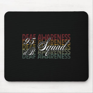 Db Squad Hand Sign Language Hearing Loss Awareness Mouse Pad