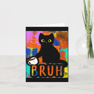 Dba-art Cute Kitten Costumes Vintage Cat Bruh Colo Card