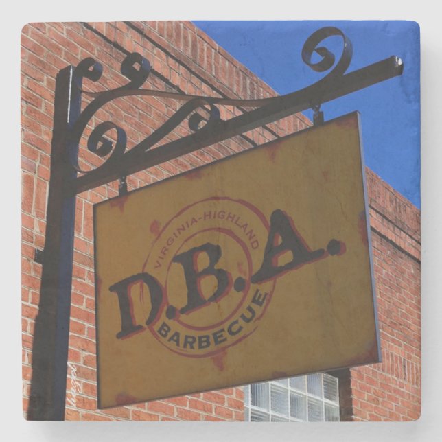 DBA, Virginia Highland, Atlanta Marble Stone Coast Coaster (Front)