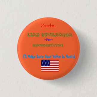dbi_flag_usa[1], Representative, Leah Bevilacqu... 1 Inch Round Button