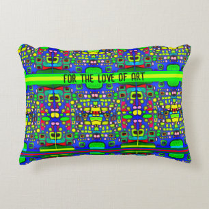 DBL-sided artsy fun multicolor popular pattern  Accent Pillow