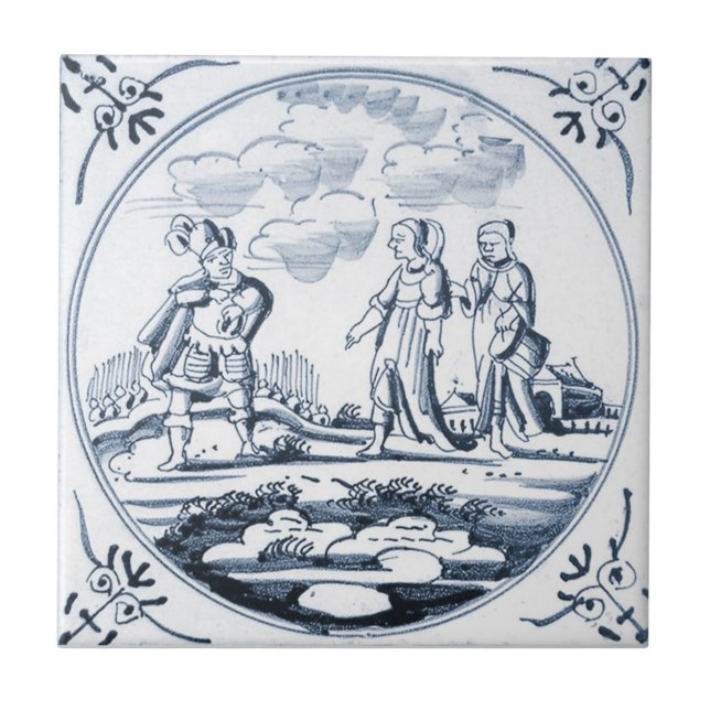 DBT02 Delft Biblical Design Ceramic Tile (Front)