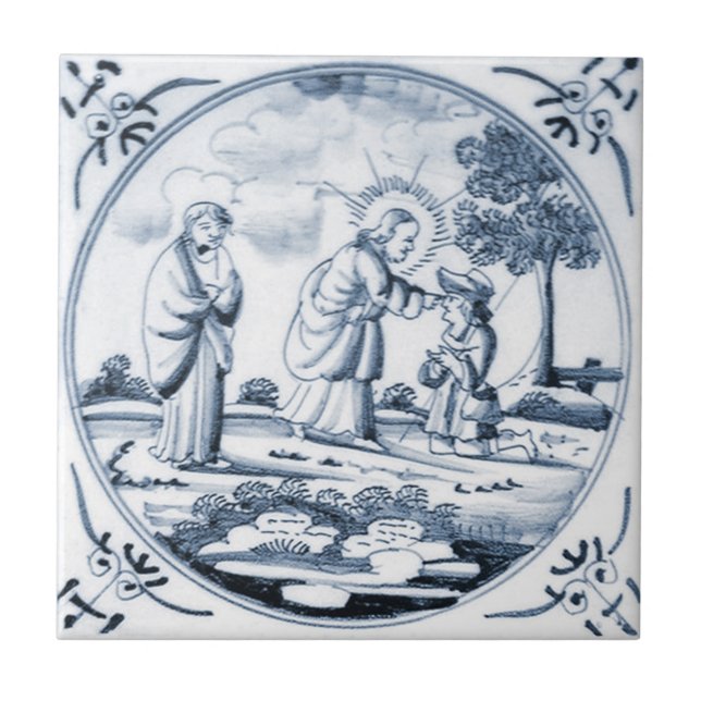 DBT06 Delft Biblical Design Ceramic Tile (Front)