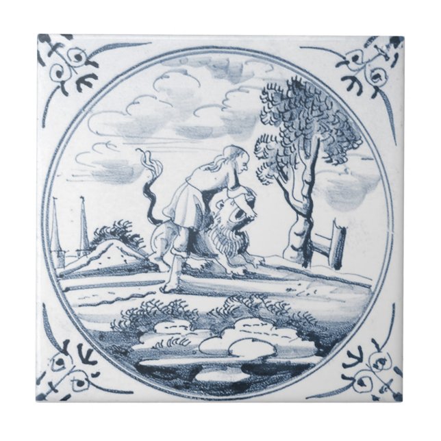 DBT08 Delft Biblical Design Ceramic Tile (Front)
