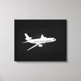DC-10 Night Flight Canvas Print