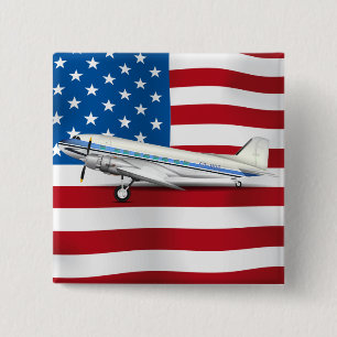 DC-3 2 INCH SQUARE BUTTON