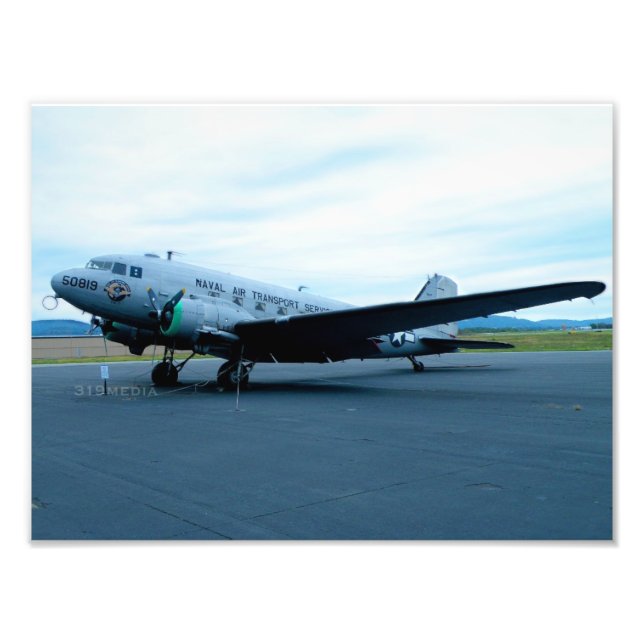 DC-3 Warplane Photo Print (Front)