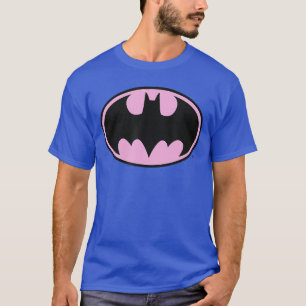 DC Comics Batman Pink Background BatSymbol Chest L T-Shirt