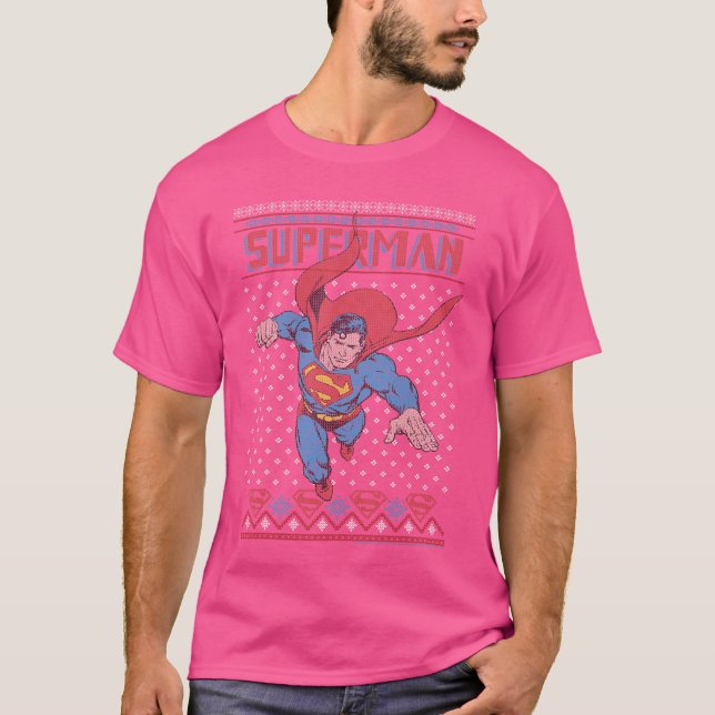 DC Comics Superman Christmas Sweater Style retro (Front)