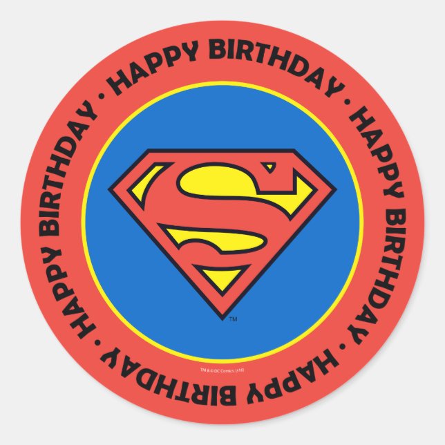 DC Comics | Superman | Classic Logo Classic Round Sticker (Front)