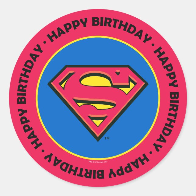 DC Comics | Superman | Classic Logo Classic Round Sticker (Front)