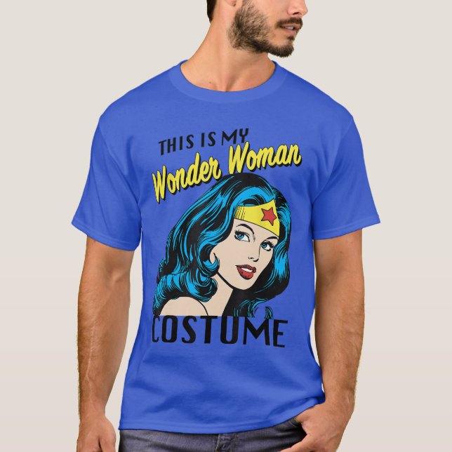 DC Comics This Is My Wonder Woman Costume Text T-Shirt (Front)