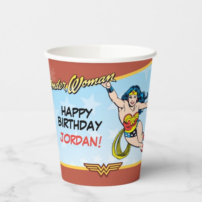 DC Comics | Wonder Woman Birthday Paper Cups (Left)
