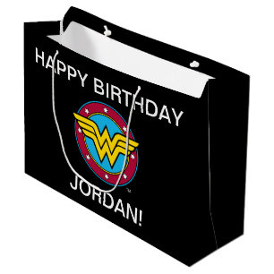 DC Comics   Wonder Woman Circle & Stars Logo Large Gift Bag