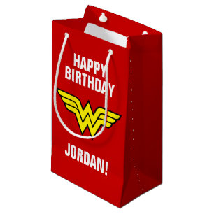 DC Comics Wonder Woman Logo Happy Birthday Small Gift Bag