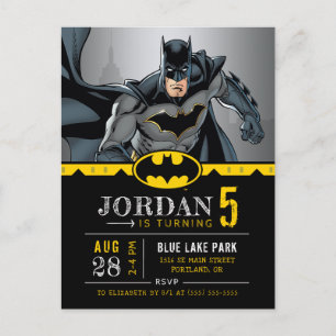 DC Comincs - Batman   Chalkboard Happy Birthday Postcard