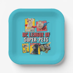 DC League of Super-Pets Character Panels Paper Plate