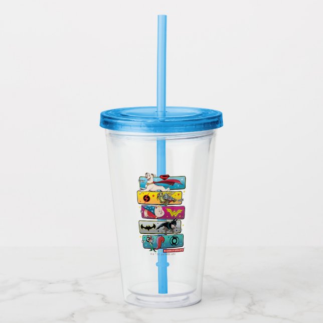 DC League of Super-Pets Panels Acrylic Tumbler (Front)