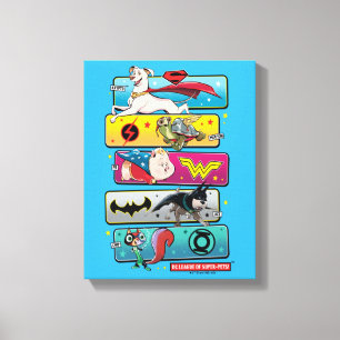 DC League of Super-Pets Panels Canvas Print