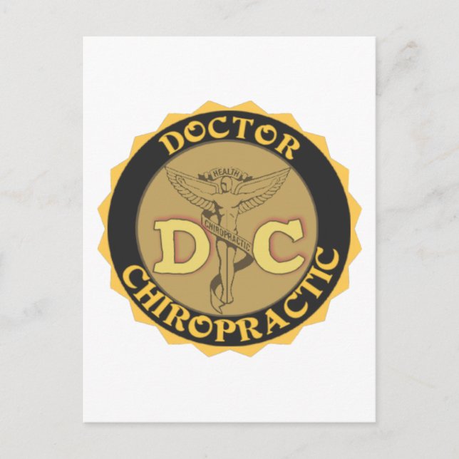 DC LOGO - DOCTOR CHIROPRACTIC CADUCEUS POSTCARD (Front)