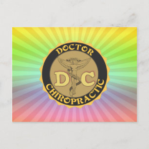 DC LOGO DOCTOR CHIROPRACTIC CADUCEUS POSTCARD
