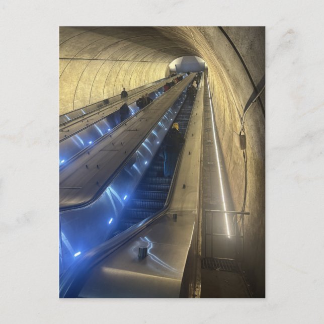 DC Metro Escalator Postcard (Front)