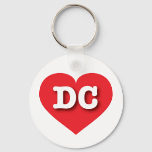 DC Red Heart - I love DC Keychain
