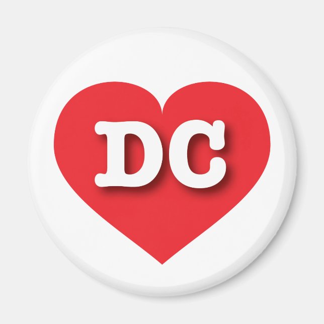 DC Red Heart - I love DC Magnet (Front)