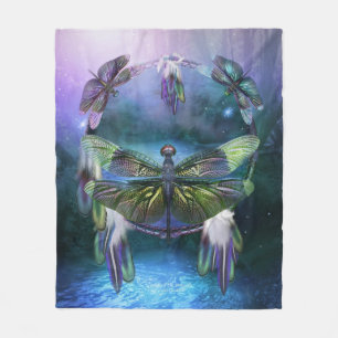 DC_Spirit Of The Dragonfly Art Fleece Blanket