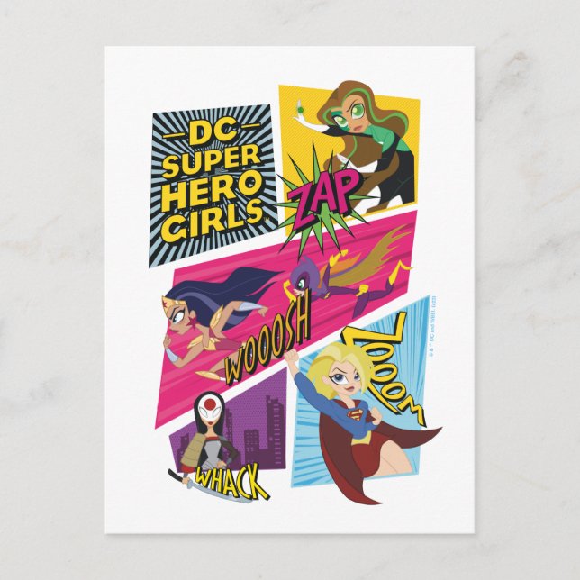 DC Super Hero Girls Action Panels Postcard (Front)