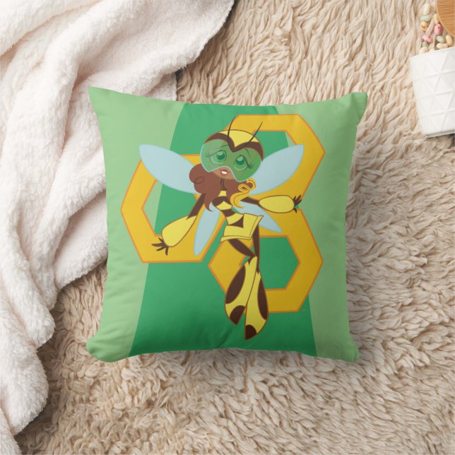 DC Super Hero Girls Bumble Bee Throw Pillow (Blanket)