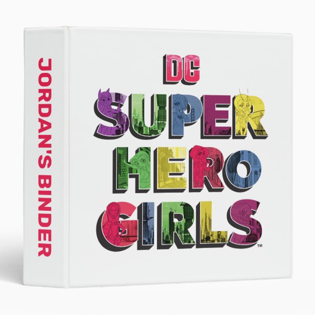 DC Super Hero Girls City Lettering Binder (Front/Spine)