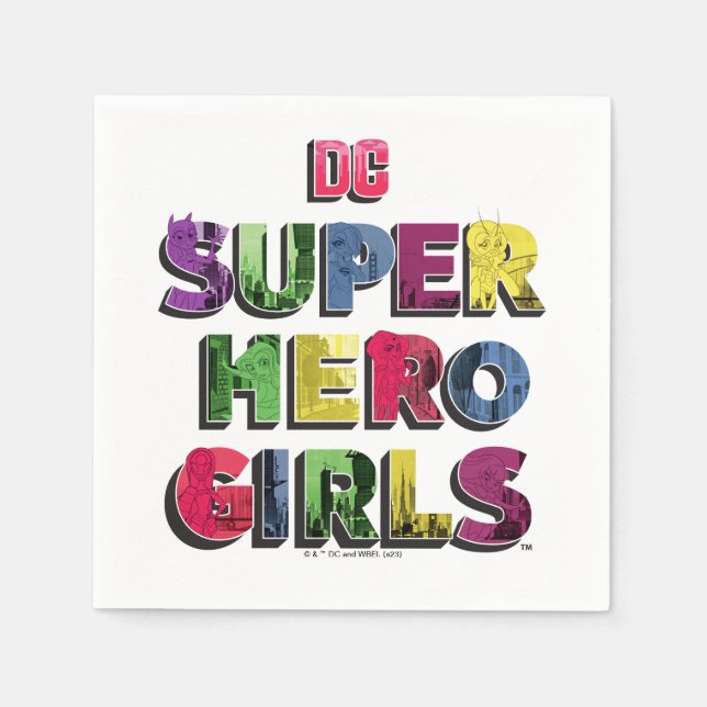 DC Super Hero Girls City Lettering Napkin (Front)