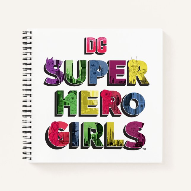 DC Super Hero Girls City Lettering Notebook (Front)
