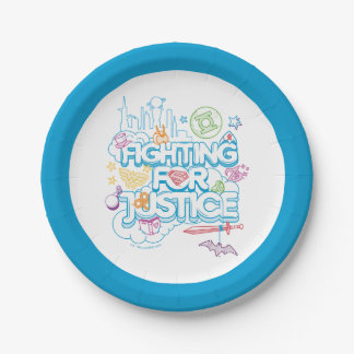 DC Super Hero Girls Fighting For Justice Paper Plate