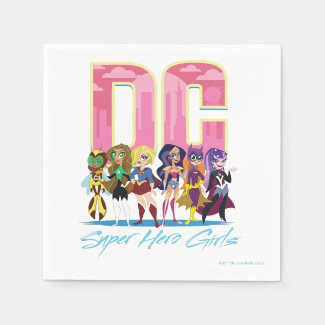 DC Super Hero Girls Lineup Napkin (Front)