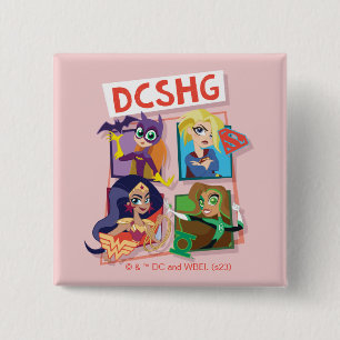 DC Super Hero Girls Quartet 2 Inch Square Button