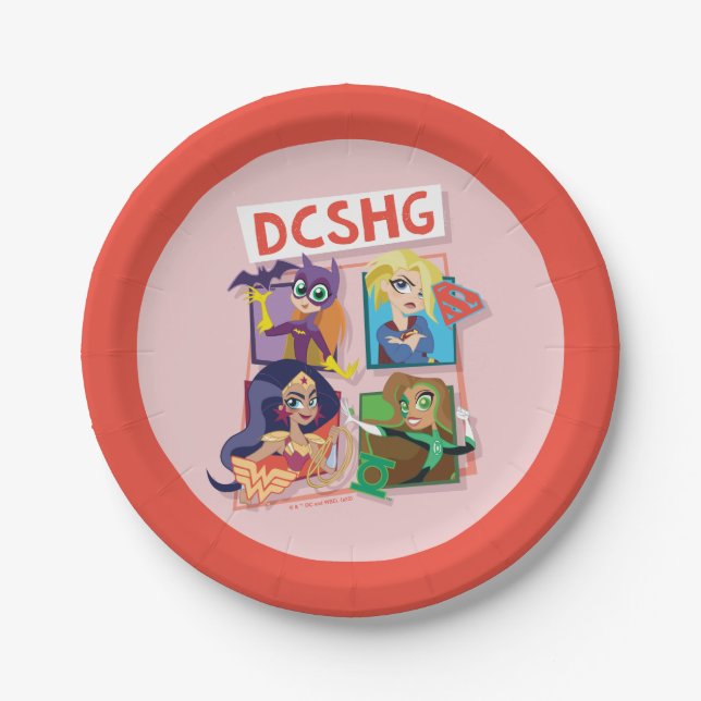 DC Super Hero Girls Quartet Paper Plate (Front)