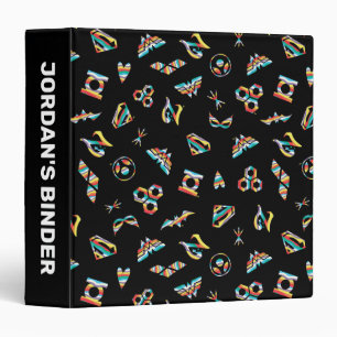 DC Super Hero Girls Rainbow Icon Pattern Binder