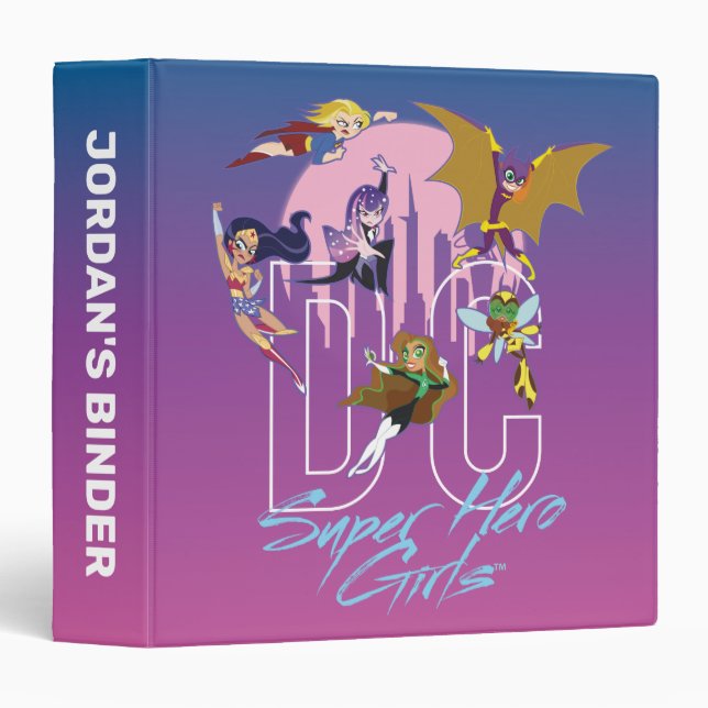 DC Super Hero Girls Skyline Binder (Front/Spine)
